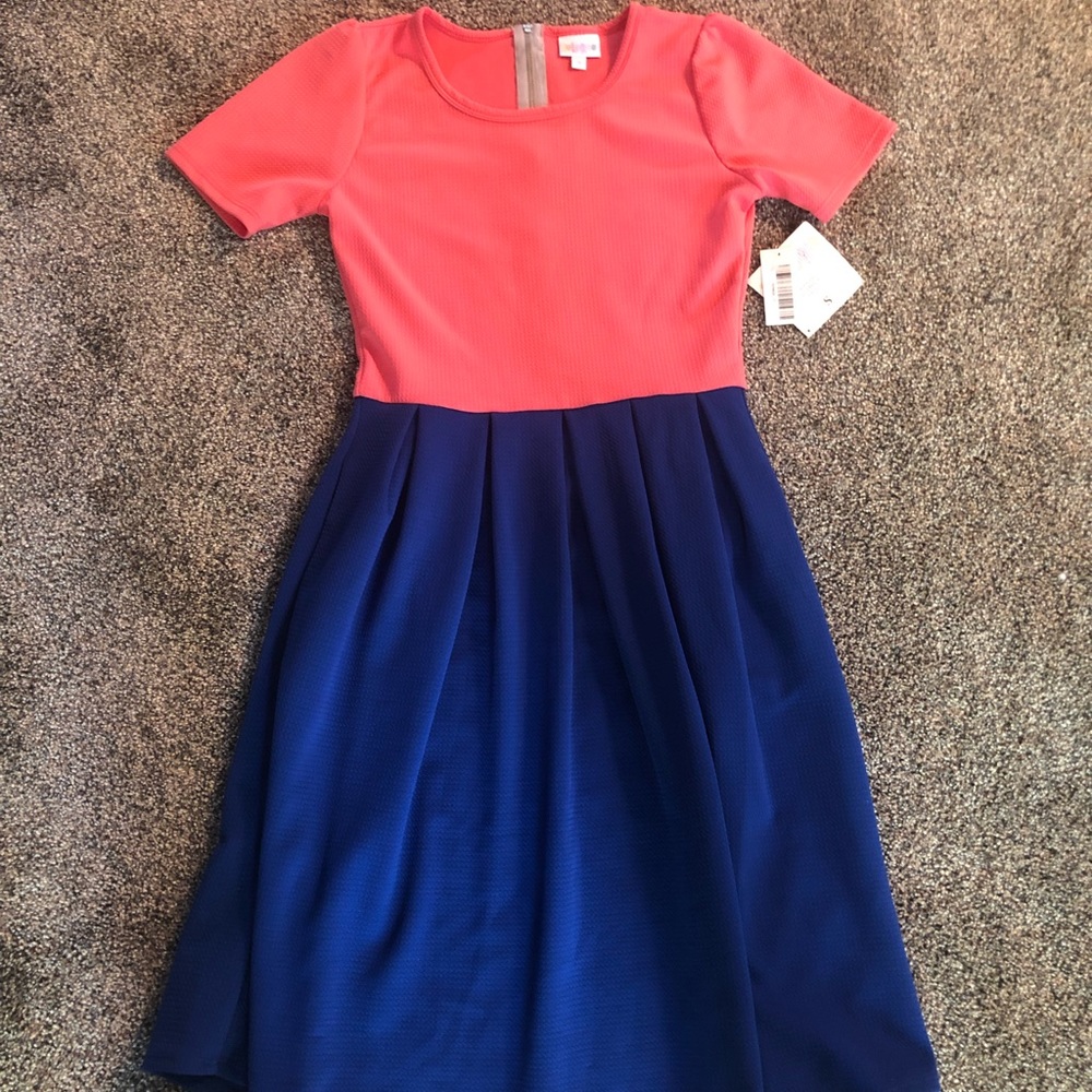 LuLaRoe Pink and Blue Dress